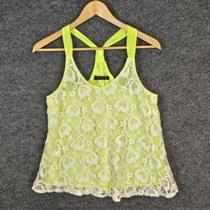 Love Culture Neon Floral Lace Razorback Tank - Bright & Breezy!